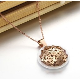 Reliable Quality Plating Rose Gold Tungsten Ceramic Necklace