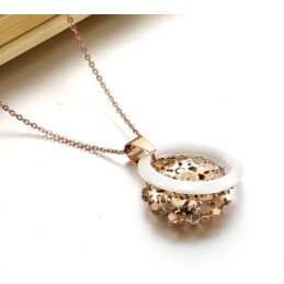 Reliable Quality Plating Rose Gold Tungsten Ceramic Necklace