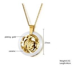 Stable Quality Female Tungsten Ceramic Necklace