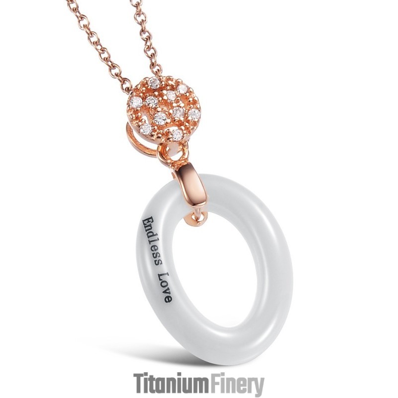 Wide Varieties Female Tungsten Ceramic Necklace