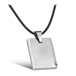 High Quality Male Cube Tungsten Ceramic Necklace