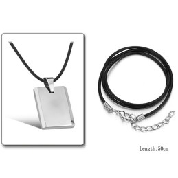 High Quality Male Cube Tungsten Ceramic Necklace
