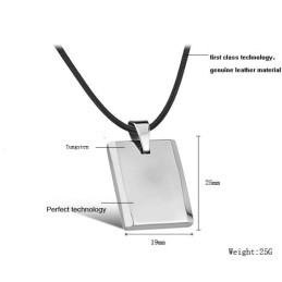 High Quality Male Cube Tungsten Ceramic Necklace