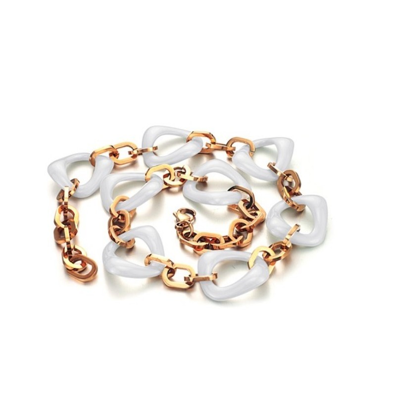Quality And Quantity Assured Plating Rose Gold Tungsten Ceramic Necklace Quality And Quantity Assured Plating Rose Gold Tungsten Ceramic Necklace