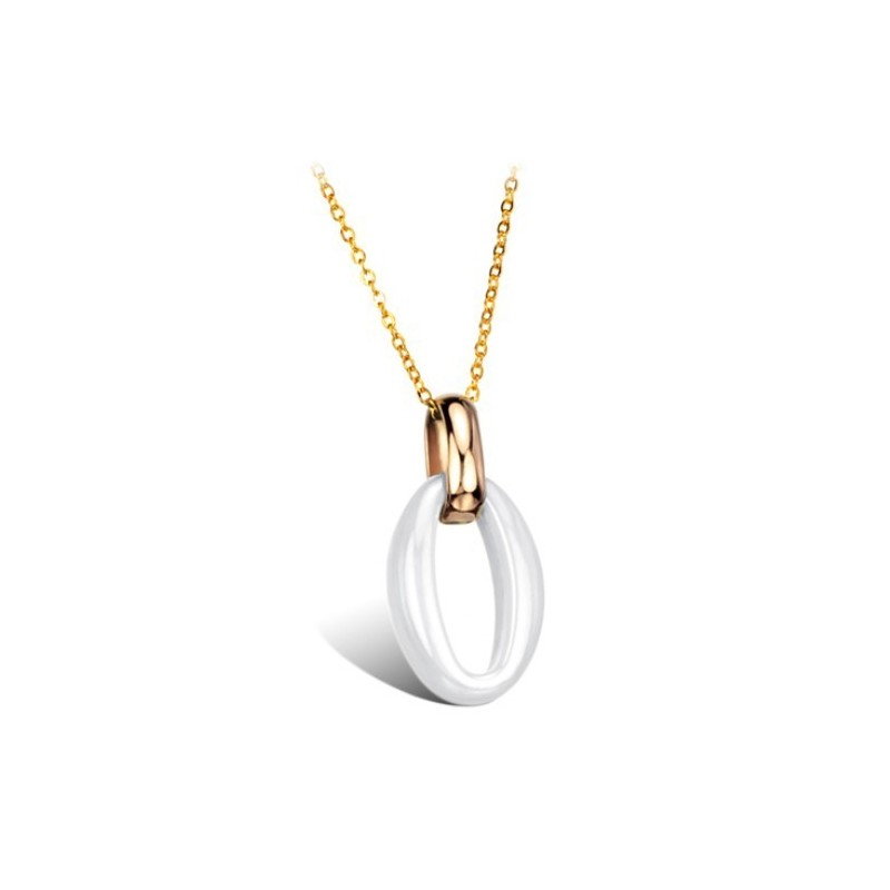 Wide Varieties Female White Tungsten Ceramic Necklace