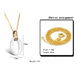 Wide Varieties Female White Tungsten Ceramic Necklace