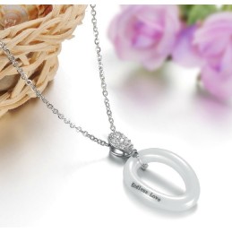 Quality And Quantity Assured Concise Tungsten Ceramic Necklace