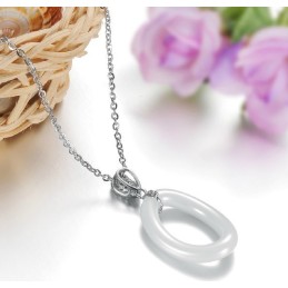 Quality And Quantity Assured Concise Tungsten Ceramic Necklace
