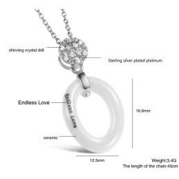 The King Of Quantity Female Concise Tungsten Ceramic Necklace