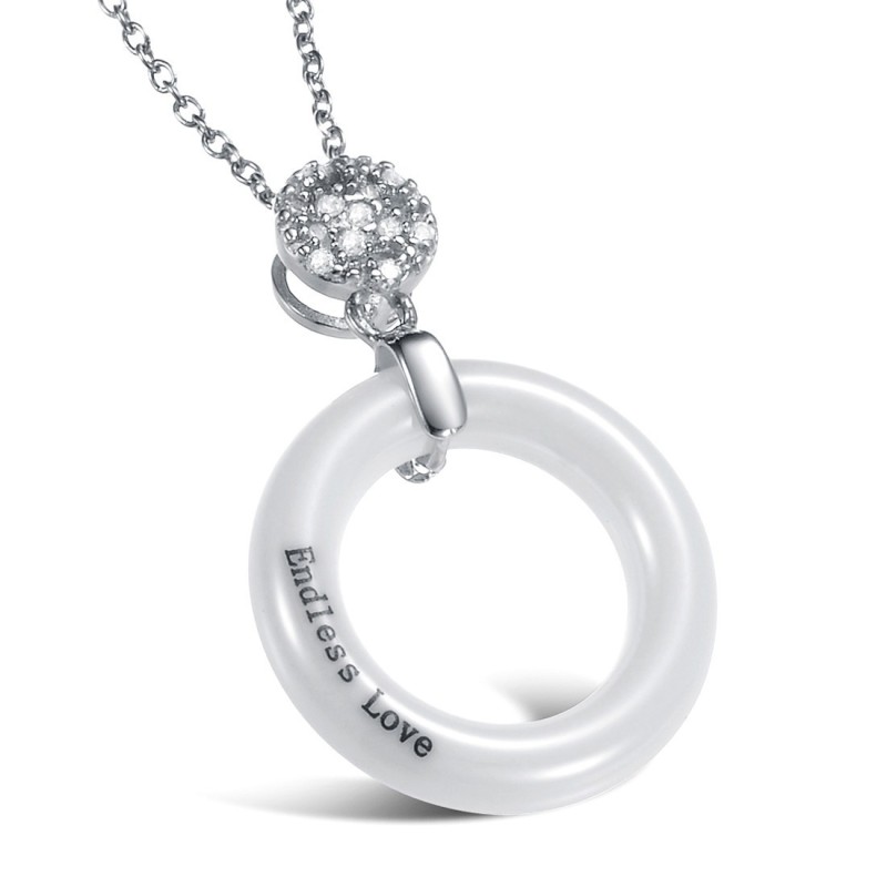 Wide Varieties Female Round Tungsten Ceramic Necklace Wide Varieties Female Round Tungsten Ceramic Necklace