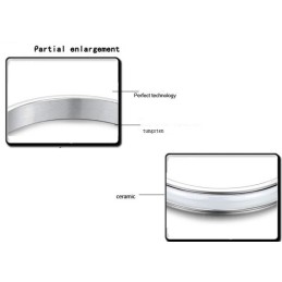 Reliable Reputation Male White Tungsten Ceramic Bangle