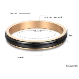 High Quality Black Tungsten Ceramic Bangle