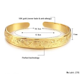 High Quality Female 18K Gold-Plated Bangle