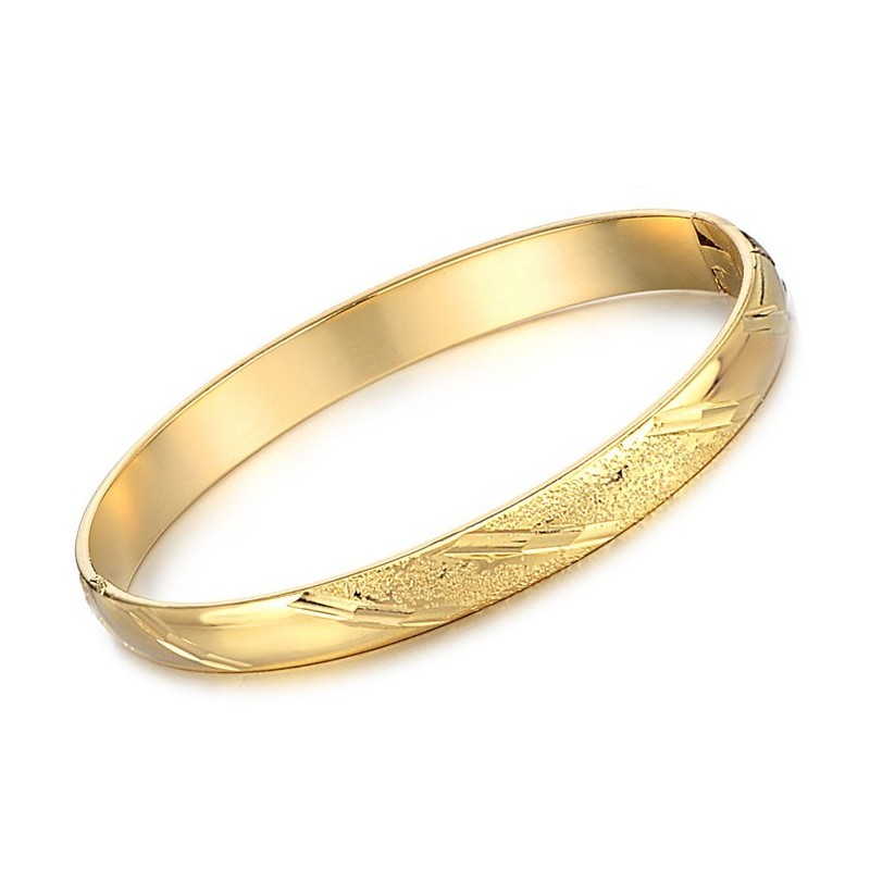 Quality And Quantity Assured Female Scrub 18K Gold-Plated Bangle Quality And Quantity Assured Female Scrub 18K Gold-Plated Bangle