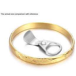 Quality And Quantity Assured Female Scrub 18K Gold-Plated Bangle