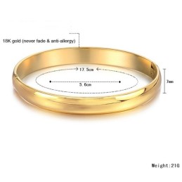 Wide Varieties Female 18K Gold-Plated Bangle