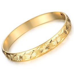 Stable Quality Female Elegant 18K Gold-Plated Bangle