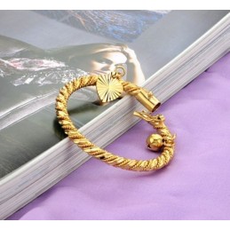 Selling Well All Over The World Children 18K Gold-Plated Bangle With Bell