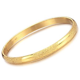 Durable In Use Male 18K Gold-Plated Bangle