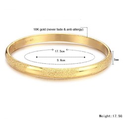 Durable In Use Male 18K Gold-Plated Bangle