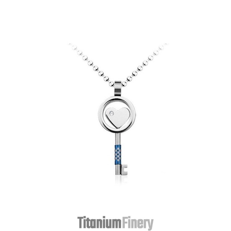 Fashion Mens Key-Shaped Titanium Pendant - Free Chain Fashion Mens Key-Shaped Titanium Pendant - Free Chain