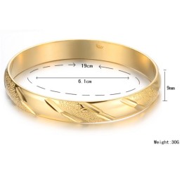 Wide Varieties Female 18K Gold-Plated Bangle