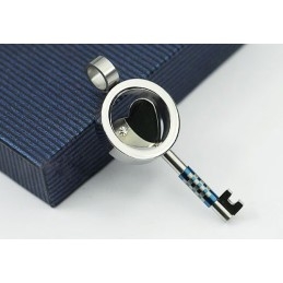 Fashion Mens Key-Shaped Titanium Pendant - Free Chain