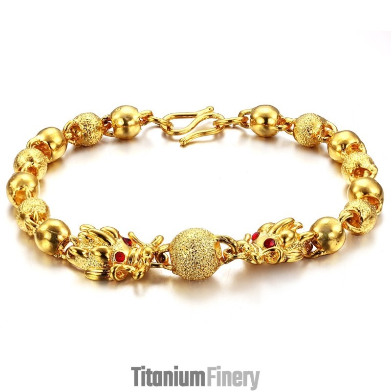 Quality And Quantity Assured Dragon Shape 18K Gold-Plated Bracelet