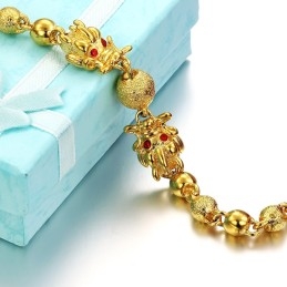 Quality And Quantity Assured Dragon Shape 18K Gold-Plated Bracelet