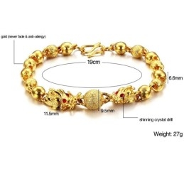 Quality And Quantity Assured Dragon Shape 18K Gold-Plated Bracelet
