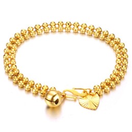 The Queen Of Quality Female Ball Shape 18K Gold-Plated Bracelet