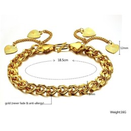 Quality And Quantity Assured Female Sweetheart 18K Gold-Plated Bracelet