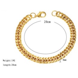 Stable Quality Male 18K Gold-Plated Bracelet
