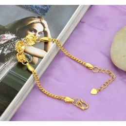 Stable Quality Female Flower Shape 18K Gold-Plated Bracelet