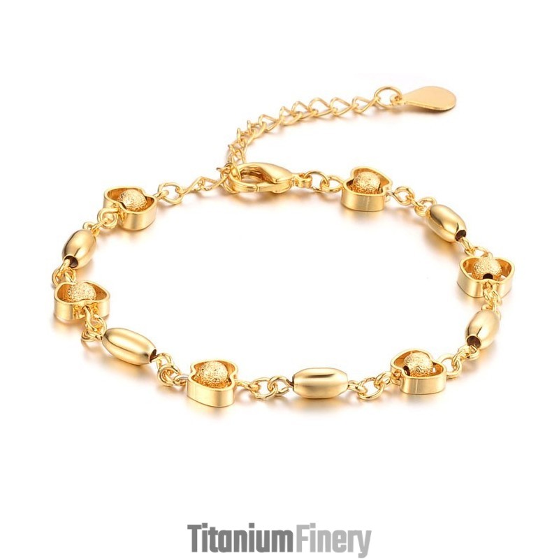 The Queen Of Quality Female Apple Shape 18K Gold-Plated Bracelet