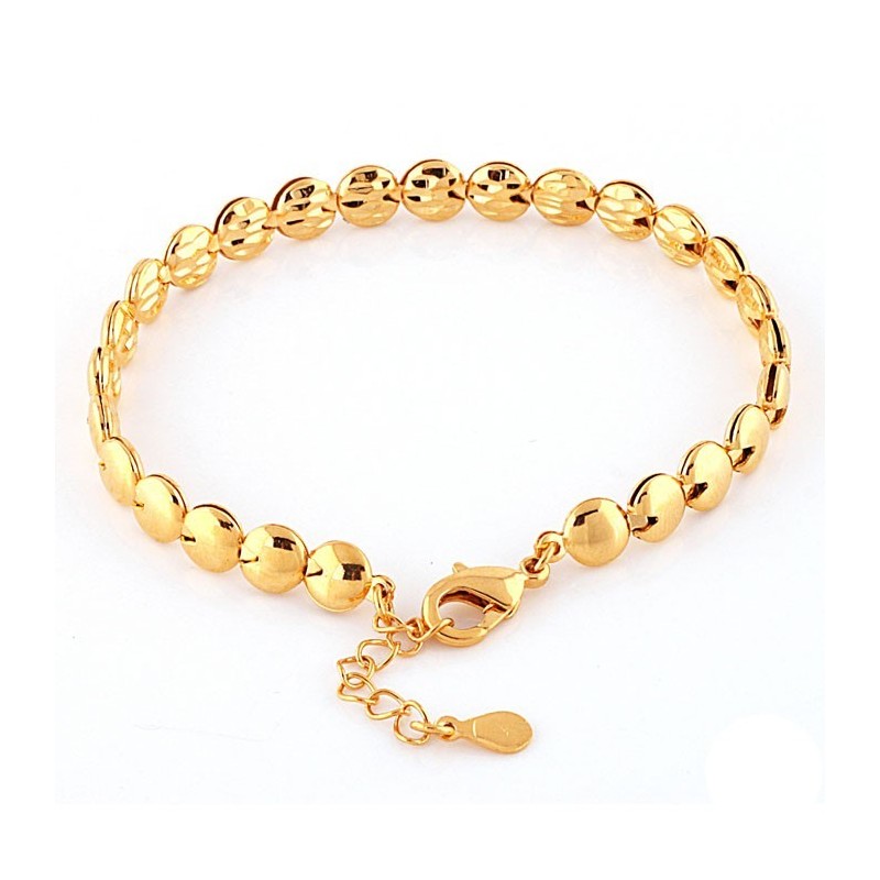 Stable Quality Female Flat Round 18K Gold-Plated Bracelet Stable Quality Female Flat Round 18K Gold-Plated Bracelet