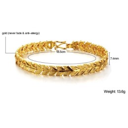 Complete In Specifications Female 18K Gold-Plated Bracelet