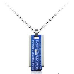 Popular Mens Three-Card Titanium Pendant - Free Chain