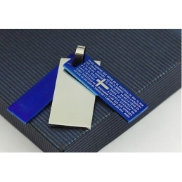 Popular Mens Three-Card Titanium Pendant - Free Chain