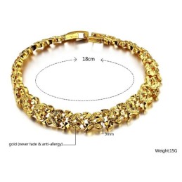 Well-Known For Its Fine Quality Female 18K Gold-Plated Bracelet