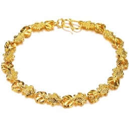 Complete In Specifications Female Fish Shape 18K Gold-Plated Bracelet