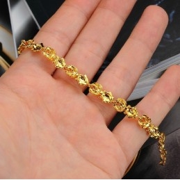 Complete In Specifications Female Fish Shape 18K Gold-Plated Bracelet