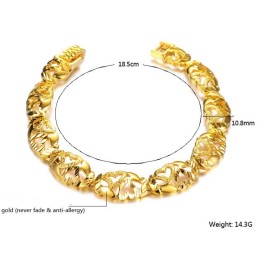 Reliable Reputation Female Sweetheart 18K Gold-Plated Bracelet