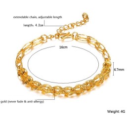 Quality And Quantity Assured Female 18K Gold-Plated Bracelet