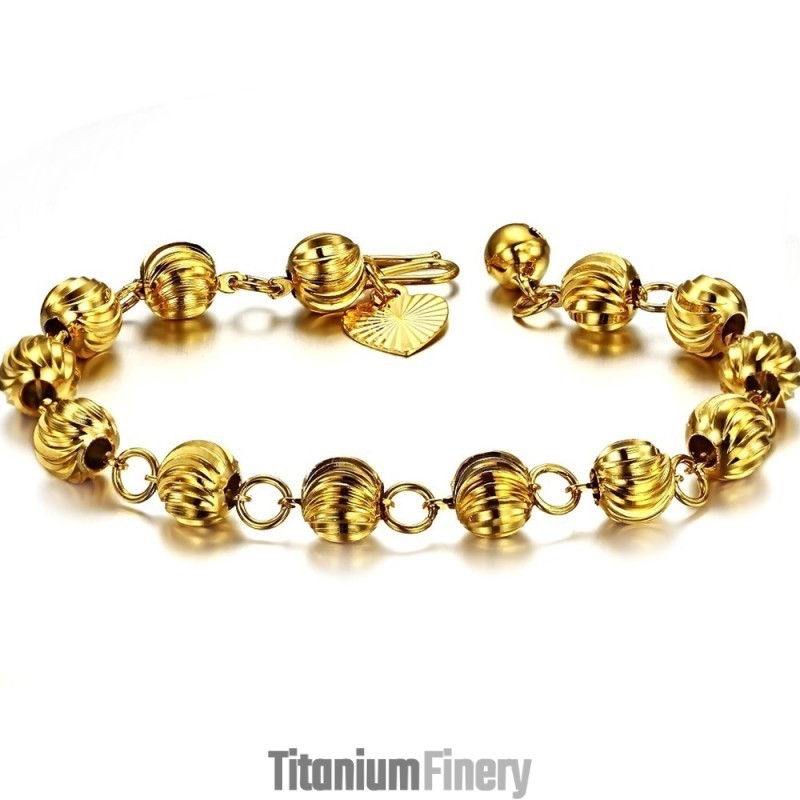 The Queen Of Quality Female Ball Shape 18K Gold-Plated Bracelet
