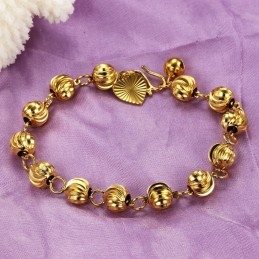 The Queen Of Quality Female Ball Shape 18K Gold-Plated Bracelet