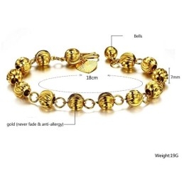 The Queen Of Quality Female Ball Shape 18K Gold-Plated Bracelet