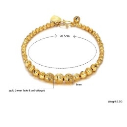 High Quality Female Ball Shape 18K Gold-Plated Bracelet