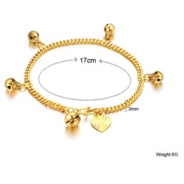 To Have A Long Story Female 18K Gold-Plated Bracelet With Bells