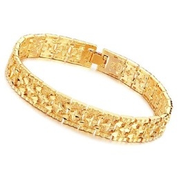 World-Wide Renown Male Star Pattern 18K Gold-Plated Bracelet